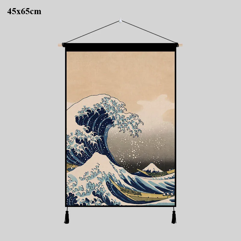 Япония Ukiyoe подвесной прокрутки живопись Постеры-холсты и репродукции, настенное искусство настенные картины для гостиной картины для домашнего декора - Цвет: 14