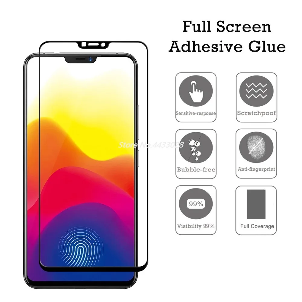 Закаленное стекло 9H с полным покрытием для Vivo X6 X7 X9 X9S X20 Plus Защита экрана NEX X21 X23 V9 V5