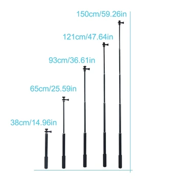

1.5m/2m Extendable Selfie Stick Tripod Stand for iPhone iPad DSLR Android Gopro