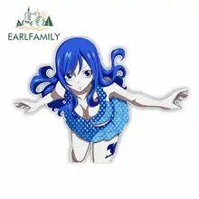 EARLFAMILY 13cm x 9.2cm Sexy Woman Anime Oem Funny Car Stickers RV VAN 3D DIY Fine Decal Bumper Trunk Truck Graphics Waterproof