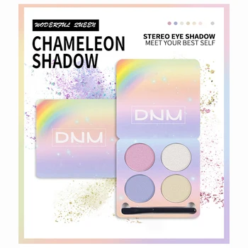 

Four-color Eye Shadow Cosmetic Palette Matte Flashing Powder Chameleon High Light Waterproof Girl Charm Eye Shadow