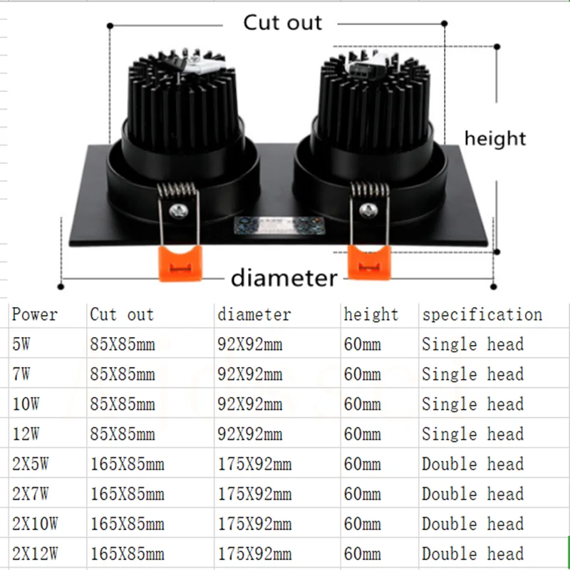 Enhanced LED Square Downlight - Dimmable Recessed Ceiling Lighting Solution