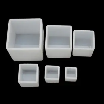 

6Pcs Square Resin Mold Cube Silicone Molds Resin Casting Jewelry Making 6 Sizes