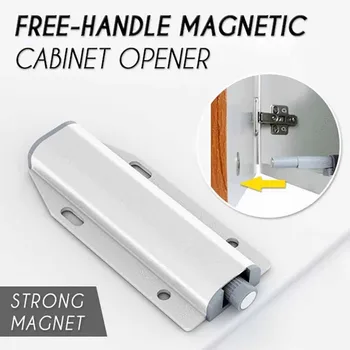 

30^Cabinet Opener Free-Handle Magnetic Cabinet Opener Touch Lock Cabinet Push-Pull Open Lock Wardrobe door drawer rebounder