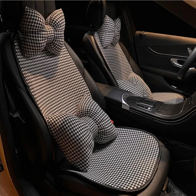 

New Arrival Series Car Seat Summer Cool Pad Four Seasons Universal Summer Linen Flax Three Piece Seat Cushion