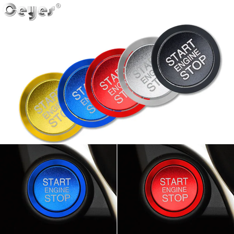 

Ceyes 1pc Car Accessories Engine Start Stop Button Ring Cover Case For Alfa Romeo Mito 147 156 Giulietta Stelvio Sticker Styling