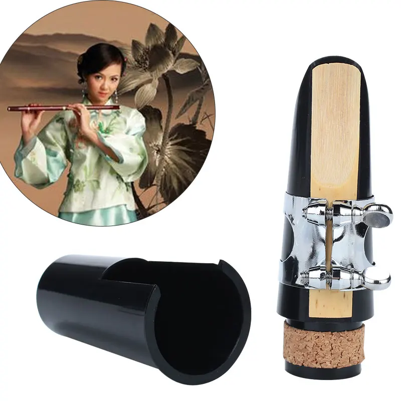 

Clarinet Mouthpiece Clarinet Tube Pipe Head Professional Durable Black Plastic Parts Metal Buckle Reed Accessories