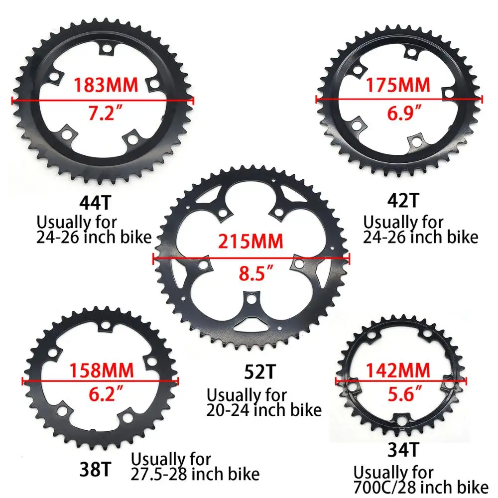 Best EJOYQI Chainwheel Chain Ring  34T 42T 44T 52T Chain Set TONGSHENG Ebike Mid Drive Motor TSDZ2 Kit Electric Bike Free Shipping 4