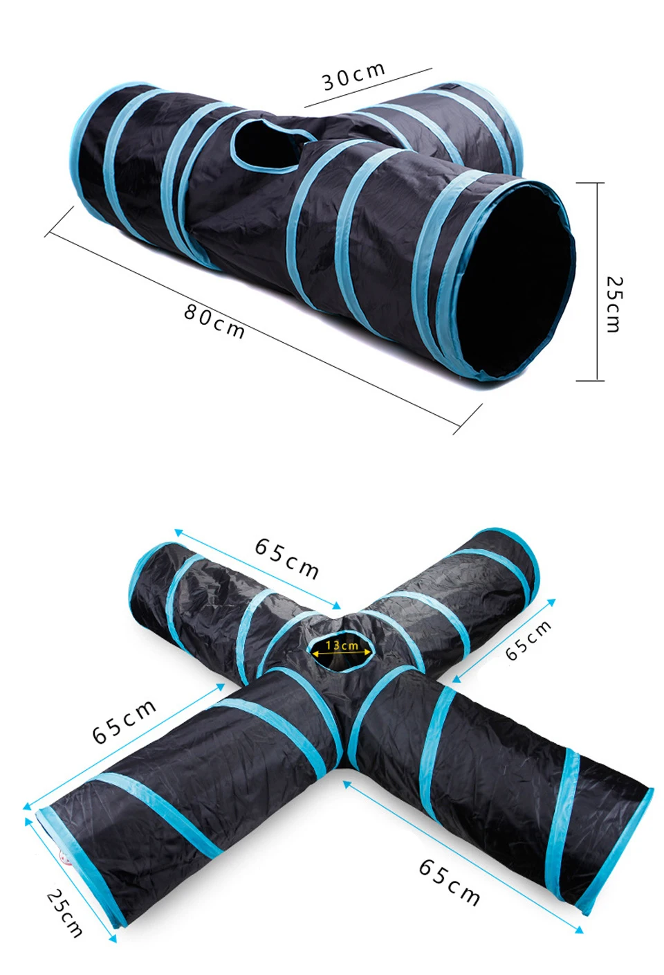 HEYPET туннель для кошек игрушки для кошек котенок 4 отверстия складной Crinkle Кот играющая игрушка «туннель» для маленьких животных Кролик товары для домашних животных