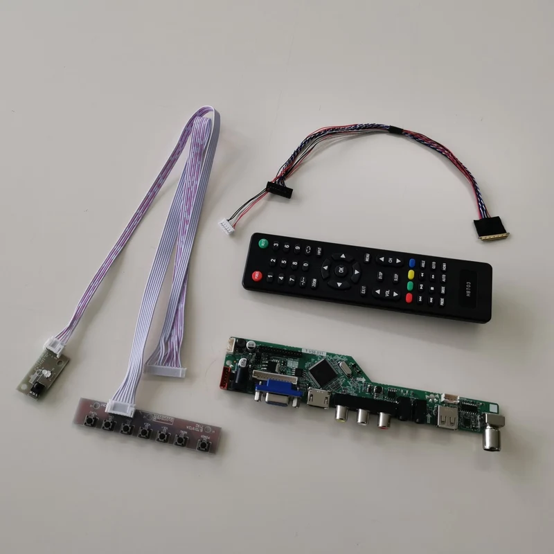 Для B133XW03 V0 V1 V2 T. V56 экран контроллер привод доска 13," VGA+ HDMI+ AV+ USB+ RF LVDS 40Pin WLED ноутбук ПК 1366*768 DIY kit