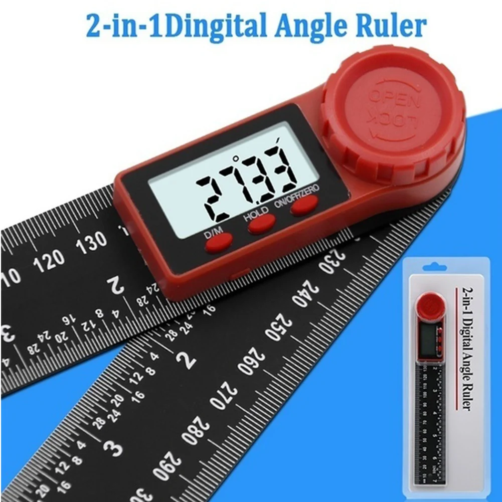 2-in-1 Digital Meter Angle Inclinometer Angle Digital Ruler Electron Goniometer Protractor Angle fi