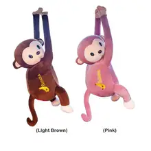 Креативная обезьяна подвесная коробка из ткани хрустальный бархат четырехсторонняя бомба вниз хлопок плюшевая кукла игрушка подарок машина бумажное полотенце Накачка