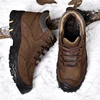 Zapatos de senderismo de piel auténtica para hombre, botas cálidas y antideslizantes hechas a mano de alta calidad para el invierno ► Foto 1/6