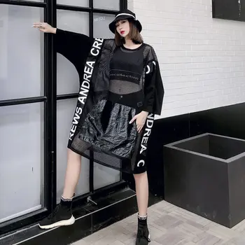 

loose Letter Perspective T Shirt Fashion New Women 2020 Spring Elegant Patchwork Pullover Plus Size Elegant Minority Tee DMY3250