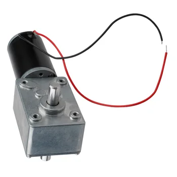 

12V110rpm Double Shaft DC Motor Reduction Motor Worm Reducer Motor With Self Lock Gear Reduction ratio1:36 Electronice Tool Part