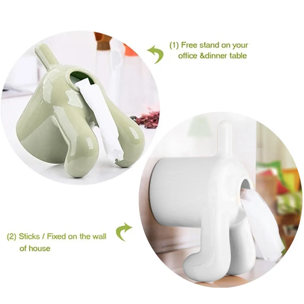 Милый щенок Butt Tissue Box ванная комната без наклейки анти-толкающий лоток