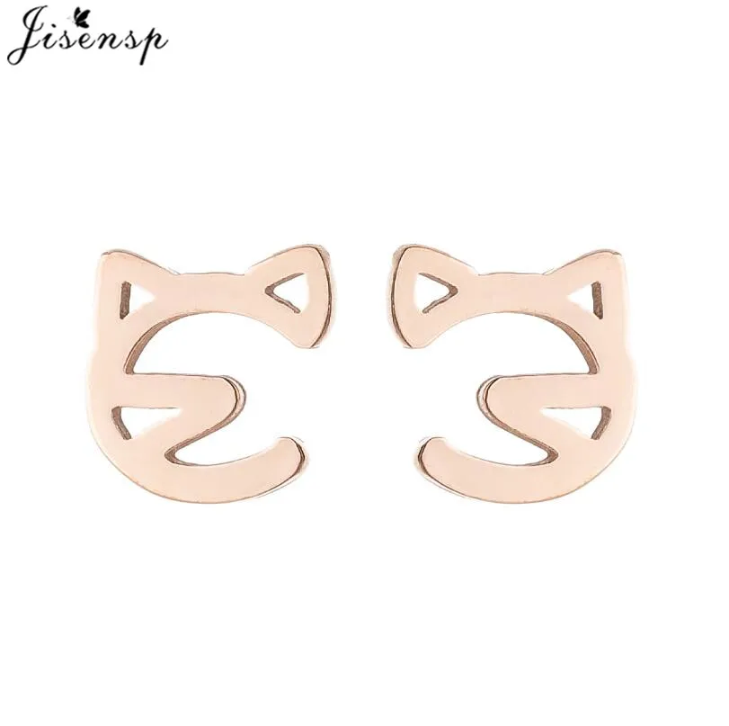 Einzigartige Edelstahl-Katzen-Ohrstecker für Damen 2026 Kleine Niedliche Herzchen Stern Lippen Ohrringe Modeschmuck Brautjungfern-Brincos – Detail 21