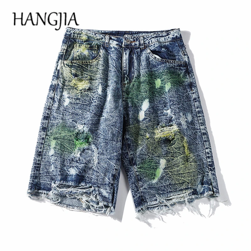 mens hip hop jean shorts