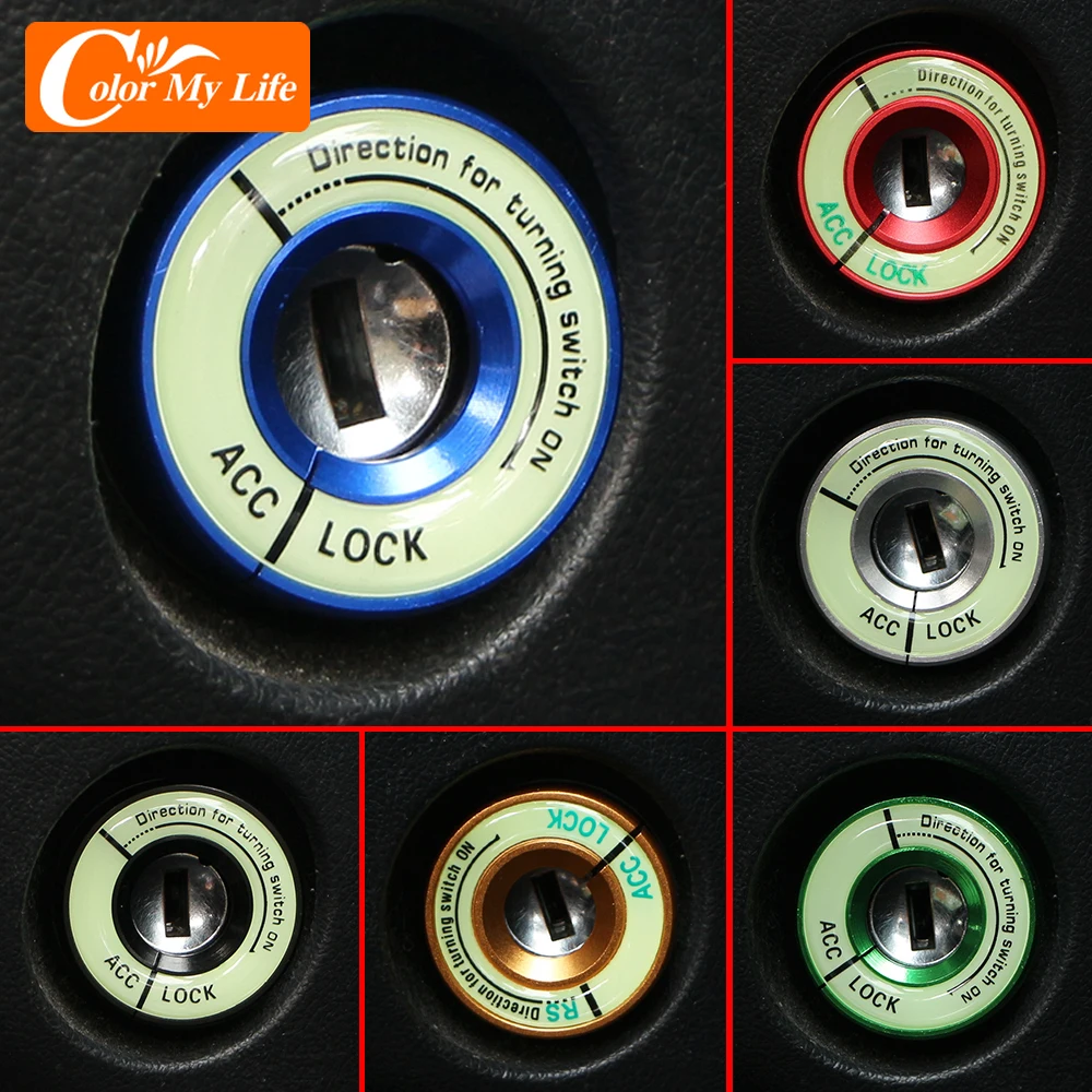 LuminousAluminumAlloyIgnitionKeyRingSwitchCoverforAudiA1A3