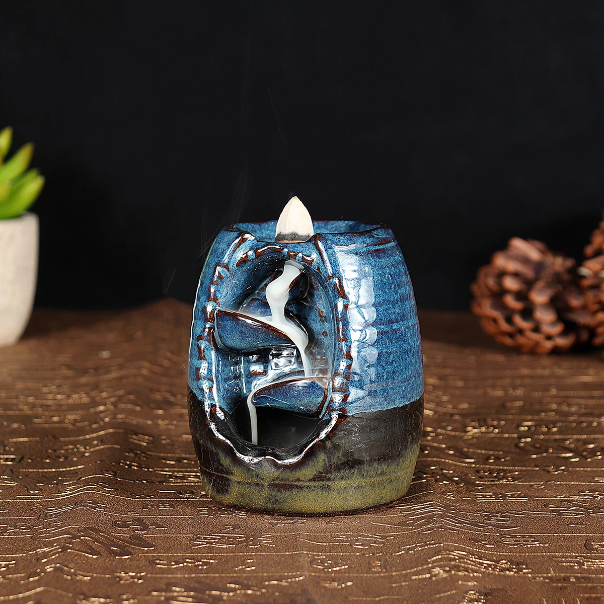 Мини курильница для благовоний горелка Керамическая Ретро водопад курильница 10 благовоний конус Чайный домик украшения для офиса дома ремесла