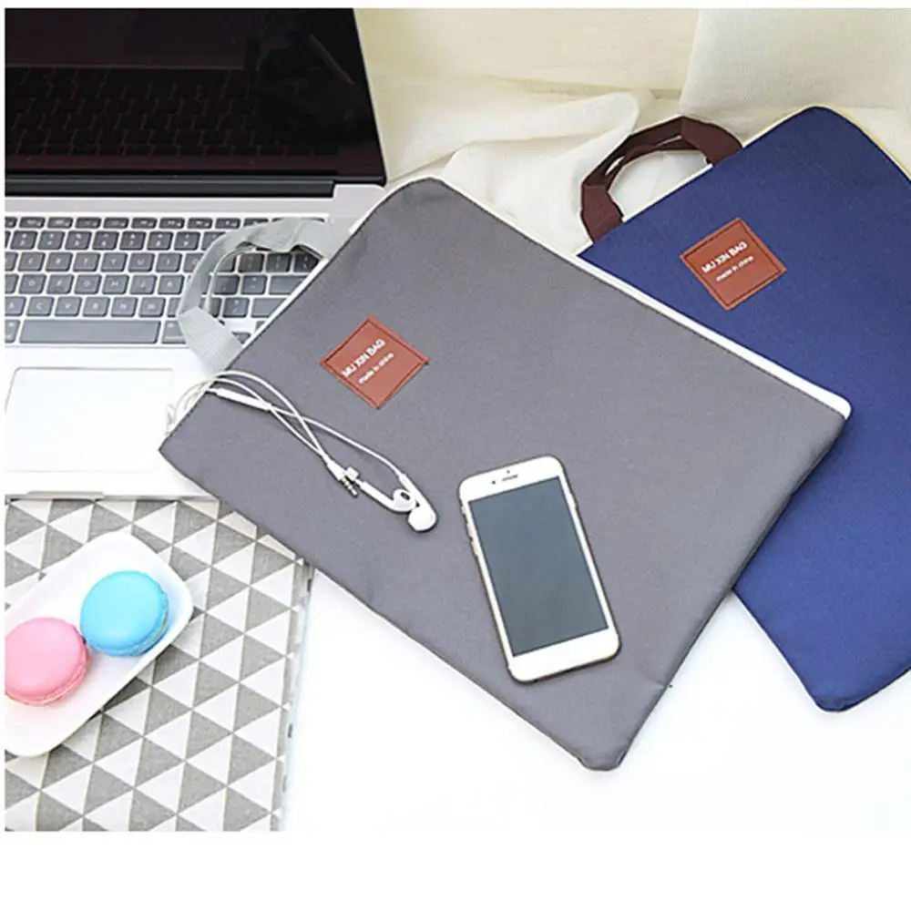 

Canvas Documents Bag A4 File Folder With Dual Buckles Filing Bag Waterproof Paper Organizer Office School Stationery Supplies