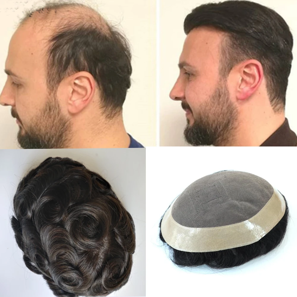 Toupee for men human hair Clearance