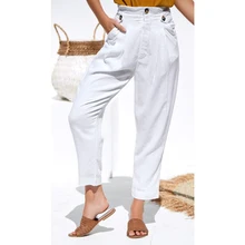 ^^Best Offers Women White Pants Autumn Slacks High Waist Elegant Work Trousers Female Casual Ankle Length Pantalon Office Women Trousers D30 ^^Best Offers Women White Pants Autumn Slacks High Waist Elegant Work Trousers Female Casual Ankle Length Pantalon Office Women Trousers D30