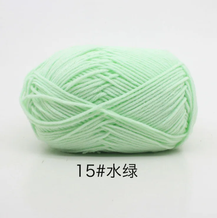 15 Mylb Skeins мягкие ручные вязаные детские крючки для вязания шерстью расчесывание хлопчатобумажная пряжа молочного цвета 4 Plys Hot 50 г/шт - Цвет: 15