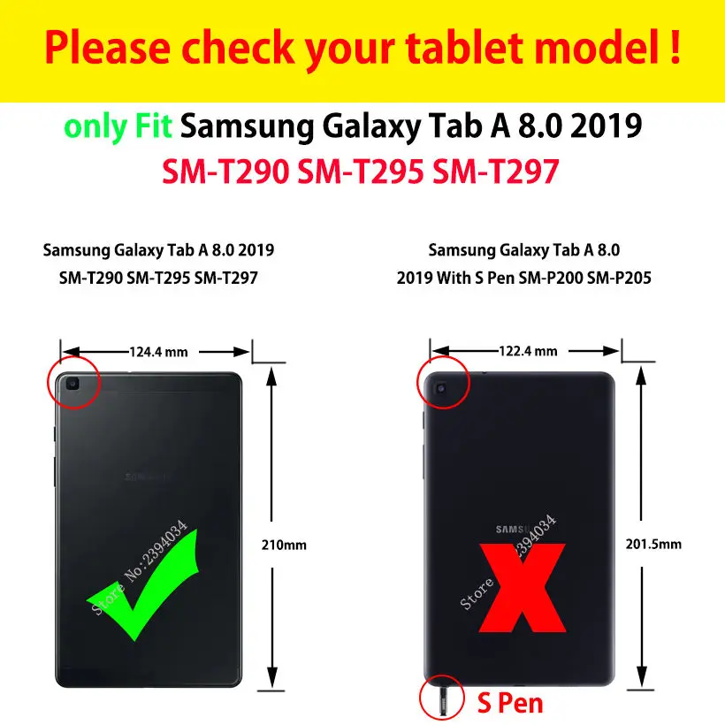 Чехол для Samsung Galaxy Tab A 8,0 SM-T290 SM-T295 T290 T295 T297 чехол Funda планшет мультфильм окрашенный Стенд кожа оболочка+ подарок