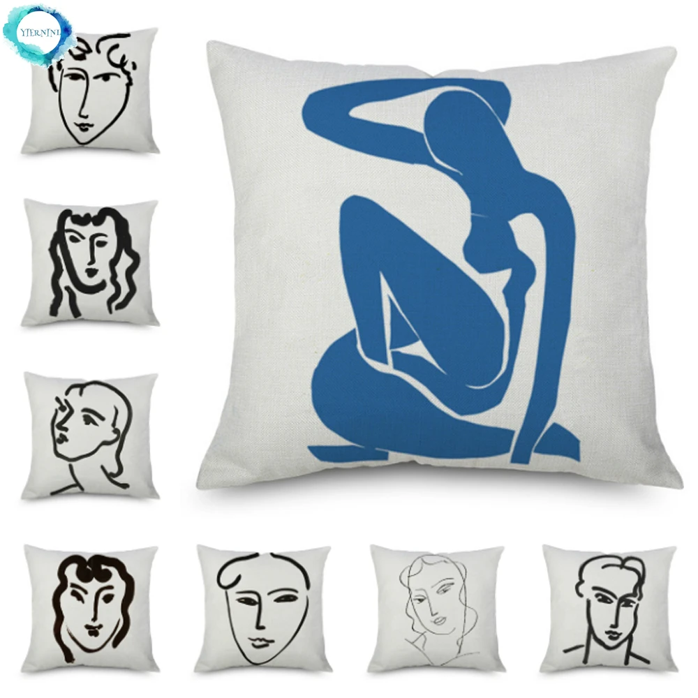 18"x45cm Artistic Painting Cotton Linen Cushion cover Pillowcase Picasso