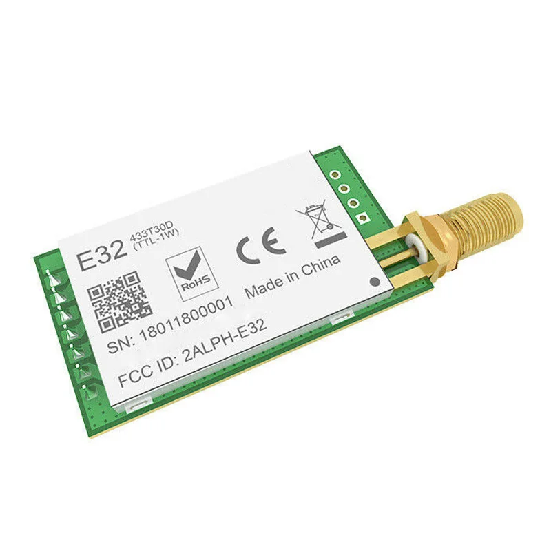 1* SX1278 433 МГц E32-433T30D 30dBm LoRa удаленный приемопередатчик 1 Вт РЧ модуль 24*43 мм