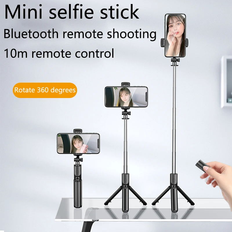FGCLSY 4 In1 inalámbrico Bluetooth trípode/palo Selfie plegable y monopiés de vídeo Universal para teléfonos inteligentes para cámaras de acción Gopro