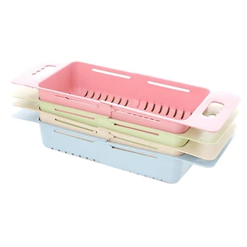 

Adjustable Dish Drainer Sink Drain Basket Washing Vegetable Fruit Drying Rack Kitchen Accessories Organizer,4 Pack