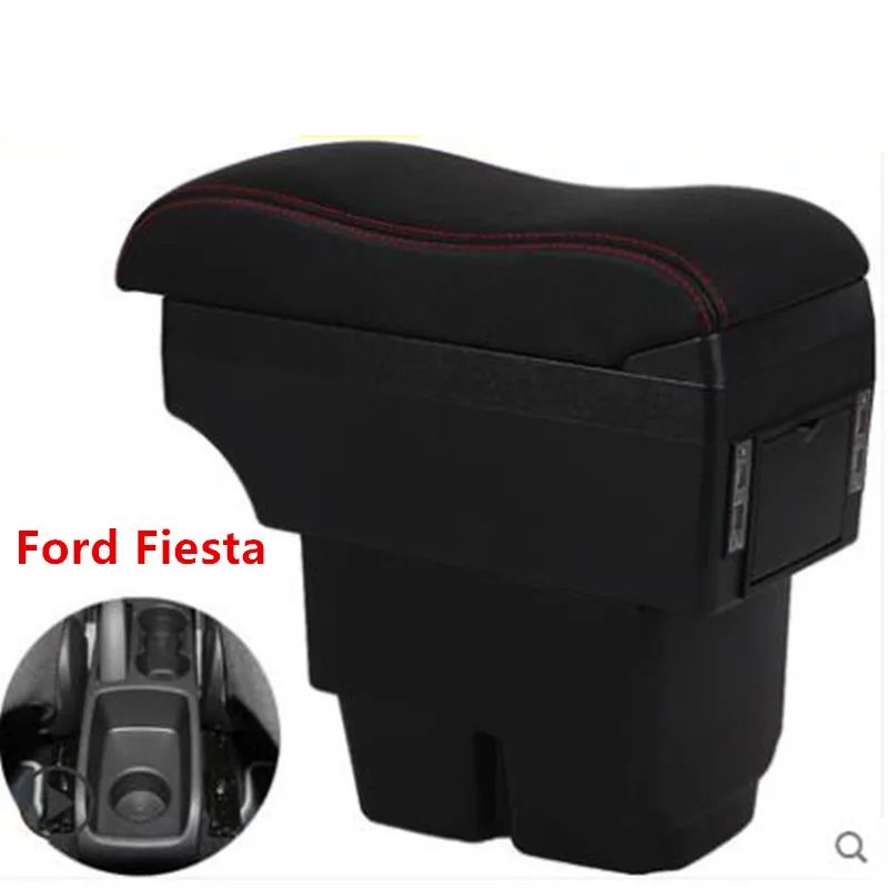 

For Ford Fiesta 2009-2017 Center Centre Console Storage Box Armrest Arm Rest Rotatable 2010 2011 2012 2013 2014 2015 2016