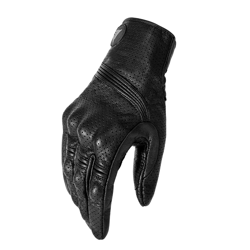 Перчатки для мотоциклистов из натуральной кожи, овчины, водонепроницаемые перчатки, железные защитные шестерни JIA'S, сенсорные функции, перчатки для мотокросса - Цвет: Style B