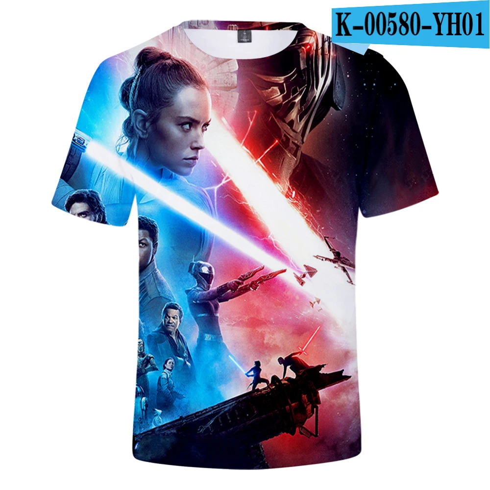00580-dt Звездные войны the rise of skywalker, 3D принт, футболки для женщин/мужчин, повседневная одежда, топы,, тонкие крутые футболки с короткими рукавами - Цвет: 00580-dt
