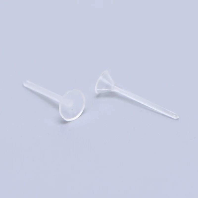 500pcs Ear Post Stud Back Stoppers Earring Pin Blank Flat Cup Earrings Ear Clip Rubber Pad Plastic Pins Earrings Jewelry