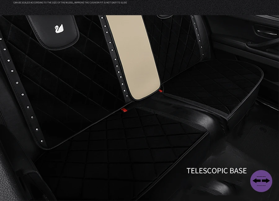 Winter Purple Seat Covers 2023 Velvet Warm Cover With Drilling Crown