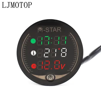 

Motorcycle Voltmeter Clock Thermometer Digital Display Meter Sensor For KAWASAKI Z900 Z650 Z800 NINJA 250 300R 300 Z250 Z300 650