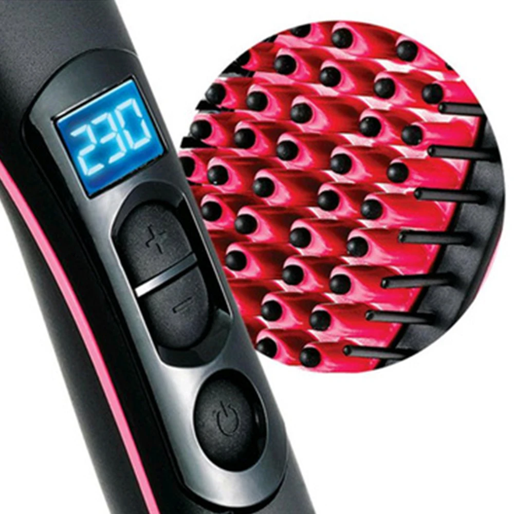 Straightening Irons Fast Warm-Up Vapor Hair Flat Iron Straightening Iron Curler Steamer Auto Straight Comb Hair Styling Tool