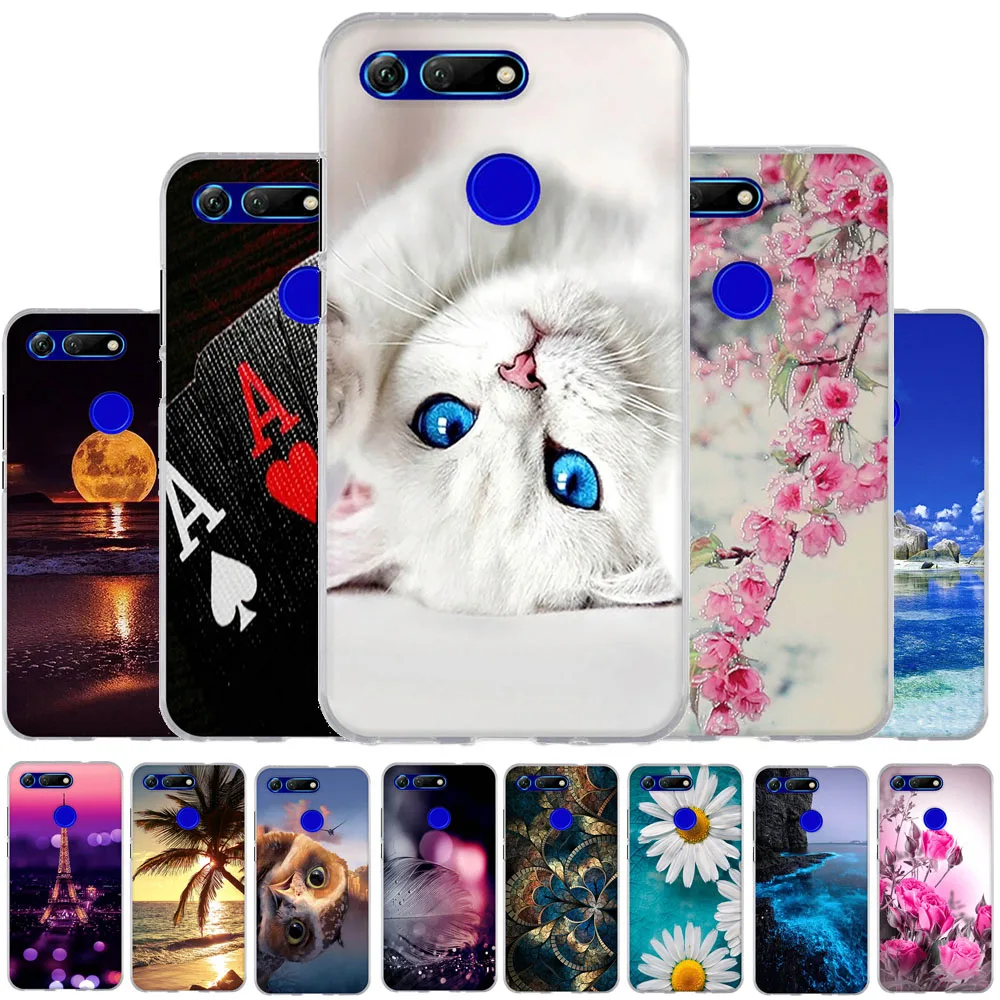 Чехол для Huawei Honor View 20 чехол телефона V20 тонкий из ТПУ силиконовый с животным