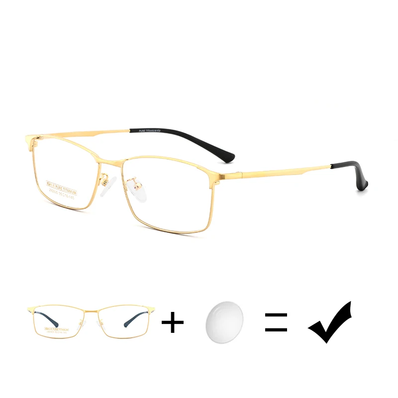 TANGOWO Men Titanium Optical Glasses Frame Fashion Stylish Male Eyeglasses Square Ultralight Glasses Optical Frame for Men