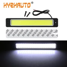HYZHAUTO 1 шт. 19 см COB Светодиодный дневной светильник водонепроницаемая гибкая светодиодная лента светильник, футболка с принтом "автомобиль" DRL вождения/задний багажник лампа белый 12V