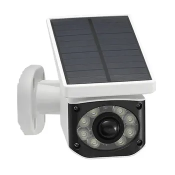 

Square Shape Dummy Solar Powered Camera High Simulation CCTV Fake Camera Flashing Led Red Light Home Security Camera Monitor