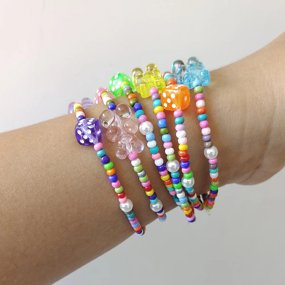 Bracelet Cute Resin Bead | Gummy Bears Accessories | Gummy Bears Bracelet -  Beaded Charm - Aliexpress