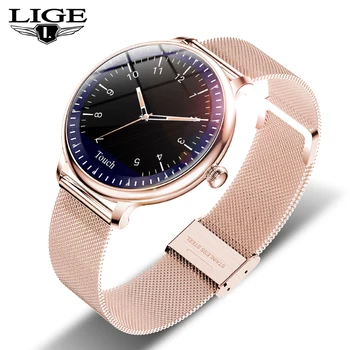 

LIGE 2020 New Smart Watch Women Physiological Heart Rate Blood Pressure Monitoring For Android IOS Waterproof Ladies Smartwatch