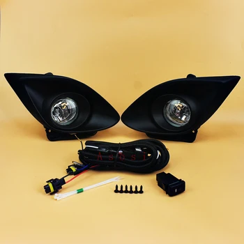 

For Mazda 2 DE JMO Series 2 09 2010 2011 2012 2013 2014 Fog Lights Spot Driving Lamp Aftermarket Kit w/Bulb Switch Wiring Bezel