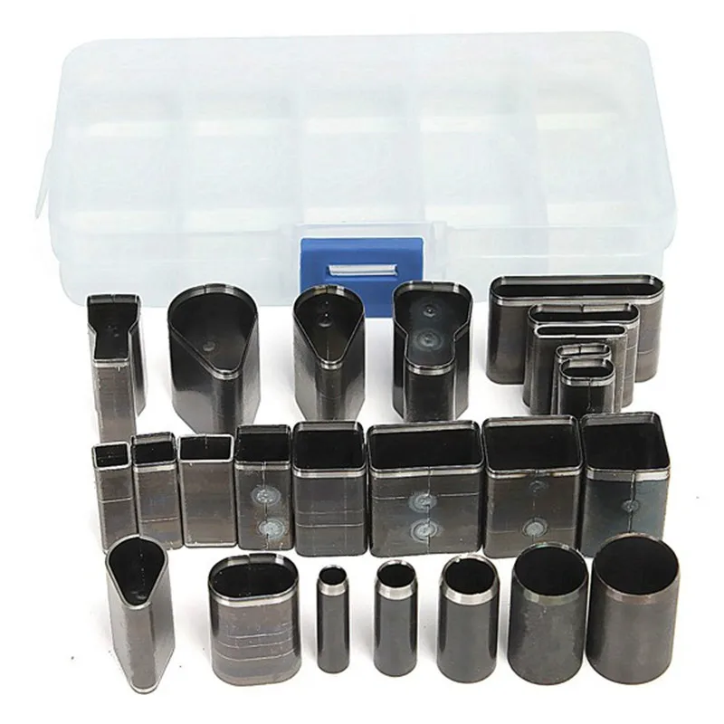 24pcs/set Shape Style Hole Hollow Cutter Punch Set For Handmade Leather Craft DIY Tool Best Price | Инструменты
