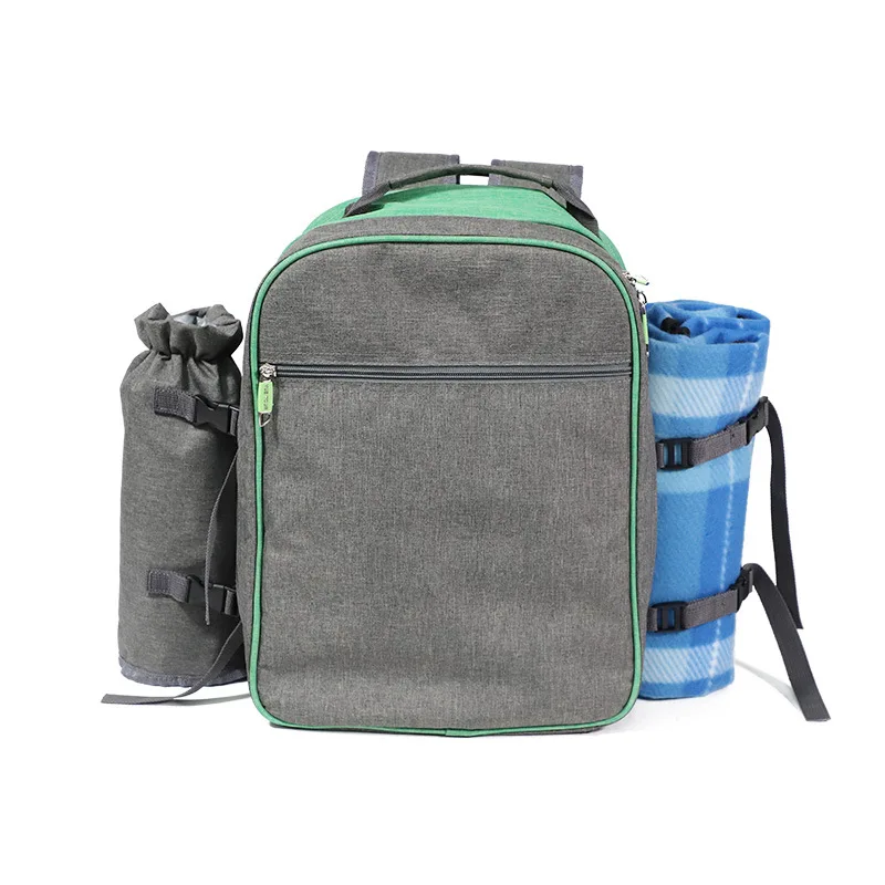 4 Persons Outdoor Travel Picnic Backpack with Tableware Multi-function Camping Portable Shoulder Ba