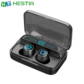 

S15 TWS Bluetooth Wireless Headphones LED Display 9D Noise Reduction IPX7 Waterproof Binaural Call 1200mah Charging Bin Earphone